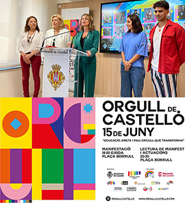 Castellón celebrará el 15 de junio el Día del Orgullo