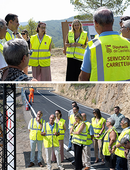 Marta Barrachina visita la finalización de las obras en la CV-203: una inversión de 1,2 millones que se anunció en enero y que se ha terminado en el tiempo récord de 7 meses