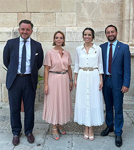 El primer teniente de alcalde, la concejala de Fiestas y la Reina de las Fiestas de Castellón asisten como invitados a las fiestas patronales de Elche