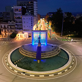 Finaliza la remodelación de la  fuente de la rotonda de acceso a la zona administrativa de PortCastelló