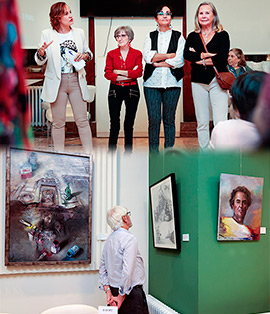Inauguración de la exposición de las pintoras Ana Parejo, Mari Carmen Aldás y Mari Carmen López Olivares