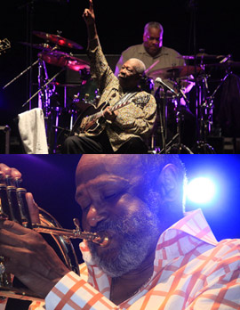 El rey del blues, B.B. King en su actuación del Festival de Jazz de Peñíscola