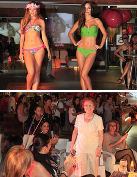 Dolores Cortes presenta su colección moda baño en Mandarina Club, Peñíscola