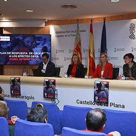 Presentación del ´Día de la Banderita´ de Cruz Roja que recogerá donativos para asistir a la población infantil y jóvenes afectados por la DANA en Valencia