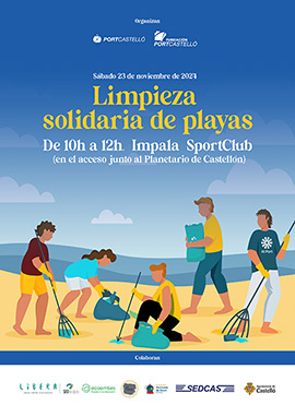 Campaña de limpieza solidaria de playas, el sábado 23 de noviembre en el Planetario de Castellón