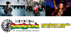 Artistas del Lion Stage en el Rototom Sunsplash, programa por días