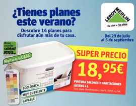 Leroy Merlin te propone planes para disfrutar de tu casa.