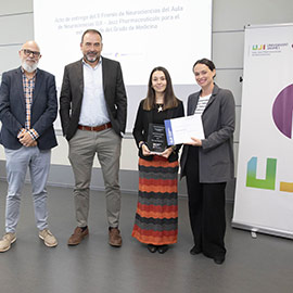 El Aula Jazz Pharmaceuticals de la UJI entrega el premio a la excelencia en formación en Neurociencias