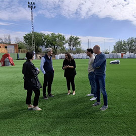 El cambio del césped en el campo A del complejo deportivo Chencho encara su recta final