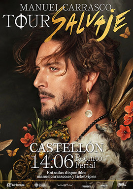 Cuenta atrás para disfrutar de Manuel Carrasco, con su nueva gira T⏀ur Salvaje en Castellón