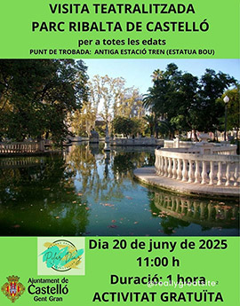 Visita teatralizada para redescubrir el Parque Ribalta con humor, historia y arte
