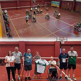 El equipo de baloncesto en silla de ruedas de COCEMFE Castelló acerca el deporte inclusivo al Centro Penitenciario Castellon I