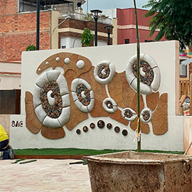 Betxí inaugura la nueva plaza Manuel Escobedo con un acto festivo y la presentación del mural ´El ritme de la vida´