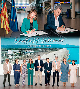 Carrasco impulsa la proyección turística de la capital a nivel internacional a través de un nuevo acuerdo con el Aeropuerto de Castellón