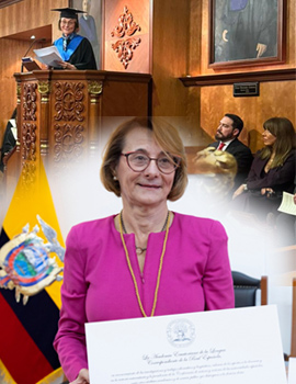 Universidad Andina Simón Bolívar y la Academia Ecuatoriana de la Lengua conceden sus distinciones honorarias a la rectora de la Universitat Jaume I, Eva Alcón
