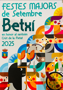 El cartel ´´Participant en la festa´´ anunciará las Fiestas Mayores de Septiembre de Betxí 2025