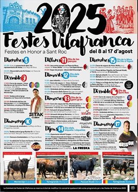 Todo preparado para las fiestas patronales en honor a Sant Roc de Vilafranca