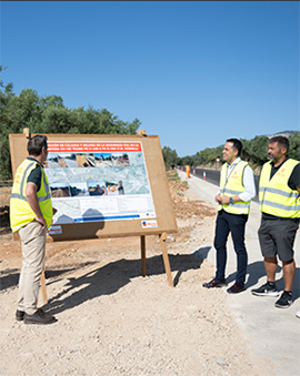 La Diputación Provincial de Castellón continúa impulsando la mejora de la red de carreteras con una nueva actuación en la CV-100 en el término municipal de Rossell.