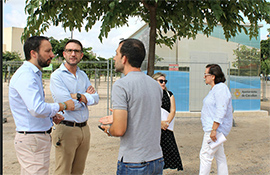 Sergio Toledo visita la nueva estación de bombeo junto al Auditori que evitará las inundaciones en la Ronda Norte