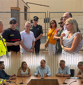 Marta Barrachina defiende en Artana la alianza territorial contra el fuego y agradece la labor de los bomberos ´´porque gracias a ellos la evolución del incendio es positiva´´