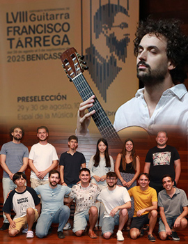 Elegidos los 12 semifinalistas del LVIII Certamen Internacional de Guitarra ´´Francisco Tárrega´´