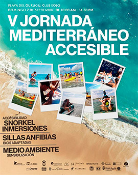 V Jornada Mediterráneo Accesible, domingo 7 de septiembre en la playa del Gurugú de Castellón