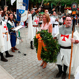 Homenaje al Rey Jaume I de la Asociación Cultural Cavallers Templers de Castelló