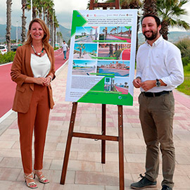 La alcaldesa de Castellón, Begoña Carrasco, asiste a la recepción de la obra del paseo Ferrandis Salvador del Grao