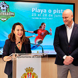 Presentación de ´Castellón Handball Cup. RMR´, torneo internacional dual de balonmano en pista y playa