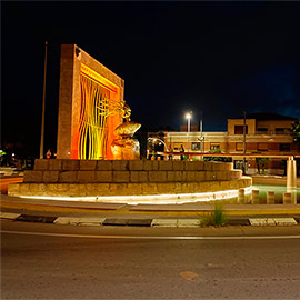 Finalizada la iluminación de la fuente del Centenario del Grao de Castellón