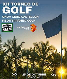 Ya están abiertas las inscripciones para el XII Torneo de Golf Onda Cero Castellón