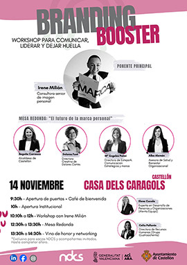 Nuevo workshop ´Branding Booster: comunicar, liderar y dejar huella´ en Castellón