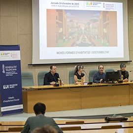 La Cátedra de Arquitectura Circular de la UJI aborda el futuro del hábitat en la jornada «Nuevas maneras de habitar y sostenibilidad»