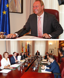 Alberto Fabra, preside la reunión del Pleno del Consell en Castellón