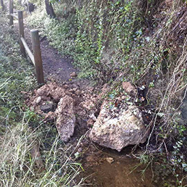El Consorcio Río MIjares activa la reparación de la senda botánica para reabrirla con todas las garantías después de los desprendimientos provocados por las últimas lluvias