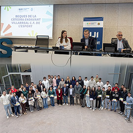 La Cátedra Endavant Villarreal C.F. del Deporte entrega becas a 75 deportistas de élite de la UJI