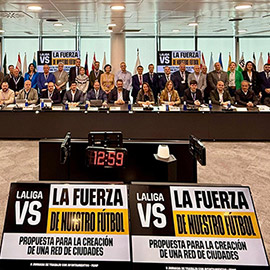 Castellón reafirma en Madrid su compromiso con LaLiga en la erradicación del odio y la violencia en el fútbol