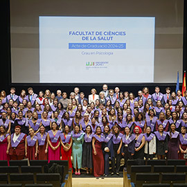 Acto de graduación de estudiantes del Grado en Psicología de la Universitat Jaume I