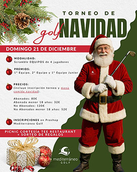 Torneo de Navidad en Mediterráneo Golf ¡Inscripciones abiertas!