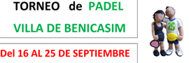 Torneo pádel especial Fiestas de Santo Tomás. Benicàssim