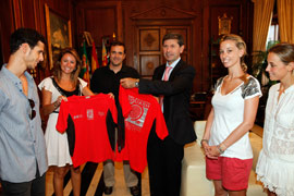 Castellonenses integrantes de la selección valenciana de squash en el Campeonato de España de Selecciones Autonómicas