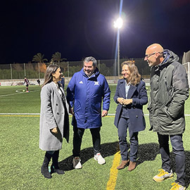 El Ayuntamiento de Castellón invierte de 46.758 euros para la mejora de la iluminación del campo de fútbol Javier Marquina