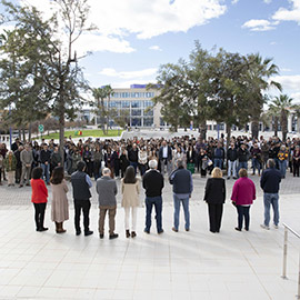 Concentración silenciosa en la UJI por la última víctima de la violencia machista