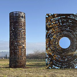 El colectivo Trashformaciones presenta su escultura ´El óxido nunca duerme´ en Almassora