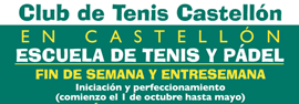 Escuela de tenis y pádel en el Club de Tenis Castellón