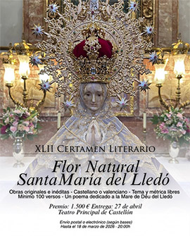 XLII Certamen Literario Flor Natural Santa María del Lledó