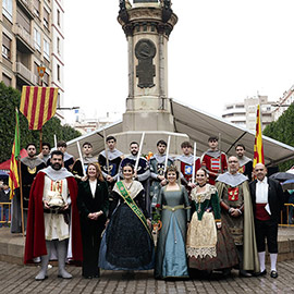 Homenaje al rey En Jaume I en el 75 aniversario de la Germandat dels Cavallers de la Conquesta