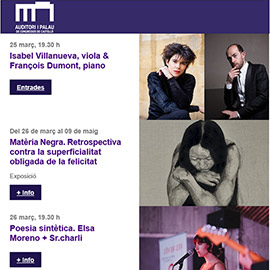 Programación semanal de los espacios del IVC en Castelló