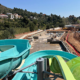 Avanzan las obras del parque acuático de la Vall d’Uixó con apertura prevista este verano
