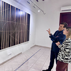 Inauguración de la exposición de Estefanía Serrano, Recorrer la línea